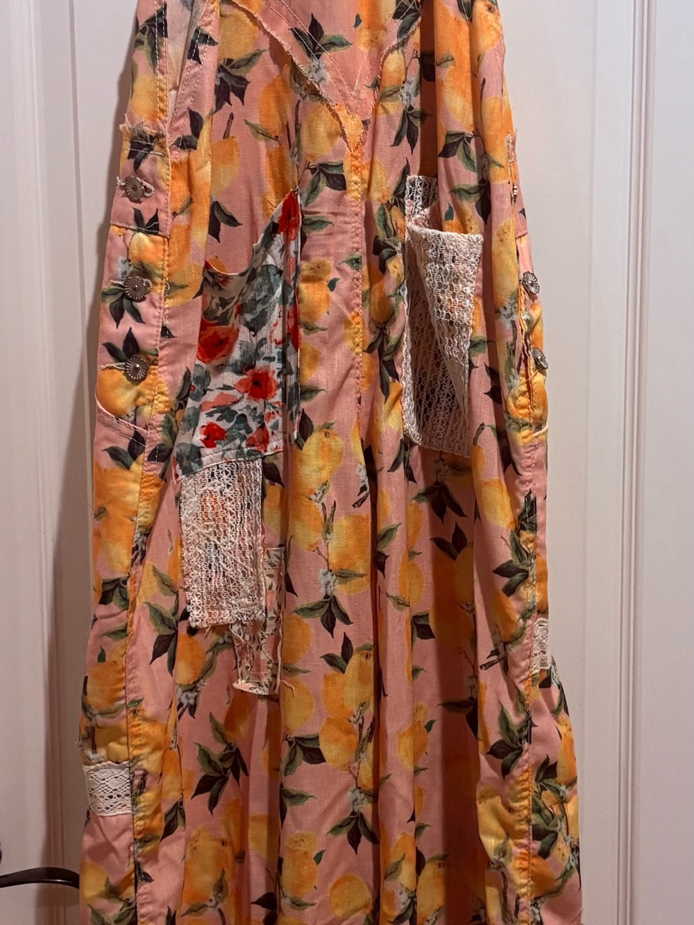 POL Pink & Yellow Lemon Patchwork Jumper - Picture 6 of 10